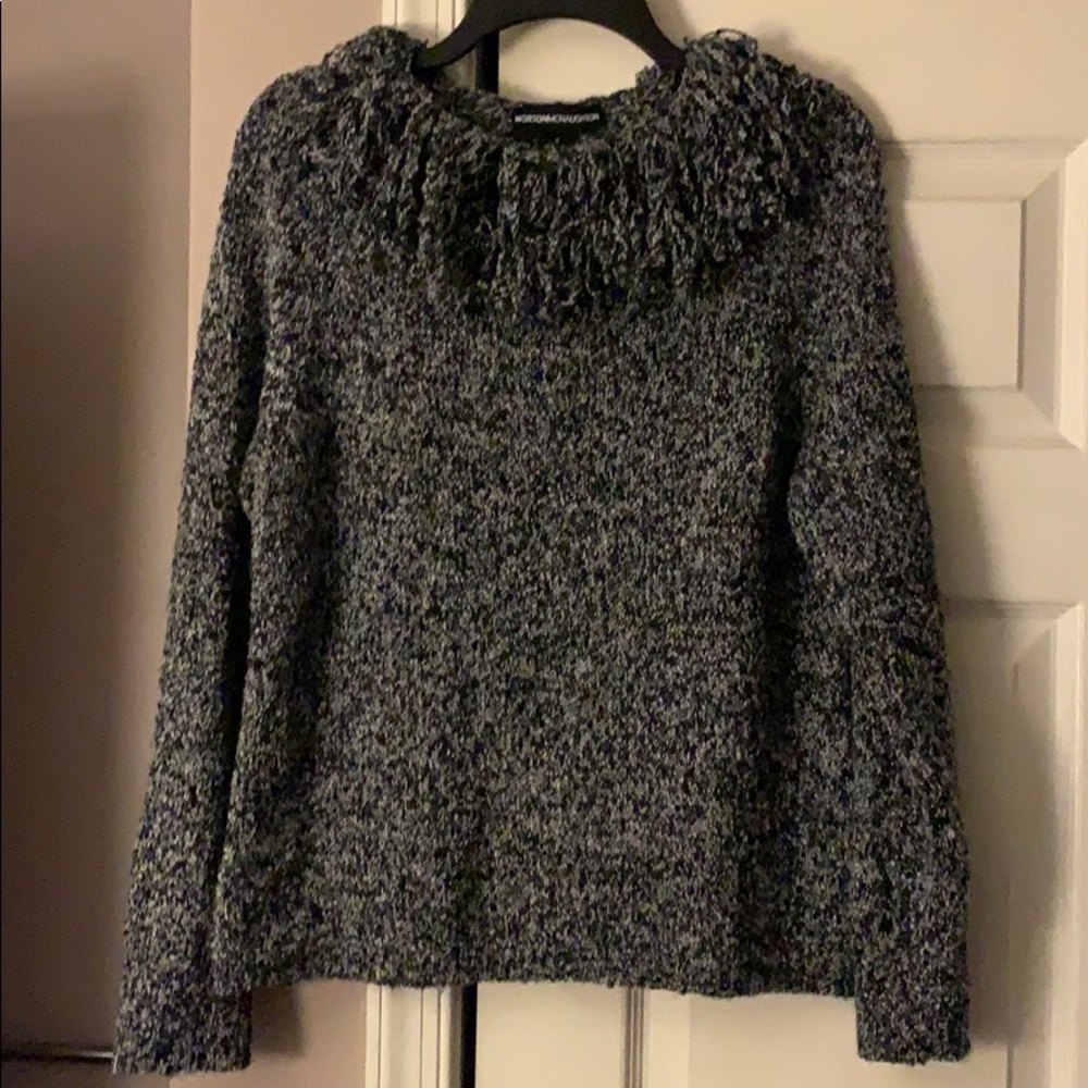 4/$20 Norton Mcnaughton Gray Black Sweater Sz Sm